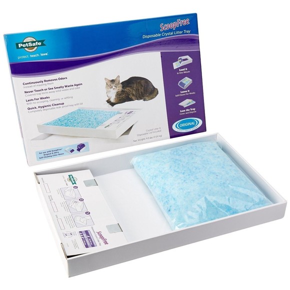 NEW- PetSafe PAC00-14229 Scoop Free Disposable Crystal Litter Tray & Lid *SEALED - Picture 2 of 3